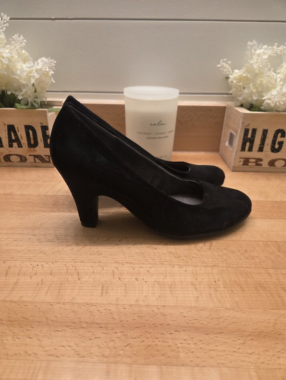 Aerosoles Heel Rest Pointed-Toe Faux Suede Pumps Women's Sz 8.5